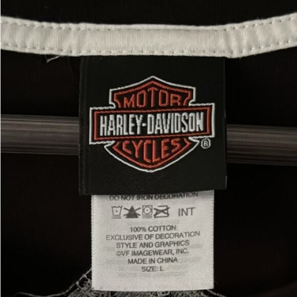 HARLEY DAVIDSON LONG SLEEVE THUMB HOLES & STRIPES Z&M GREENSBURG PA SIZE LARGE - Picture 7 of 8